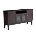 59x22 Wide Buffet Table Cabinet TV Console Dark Brown Q18335