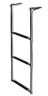3-Step Telescoping Stainless Steel Drop Ladder F98088