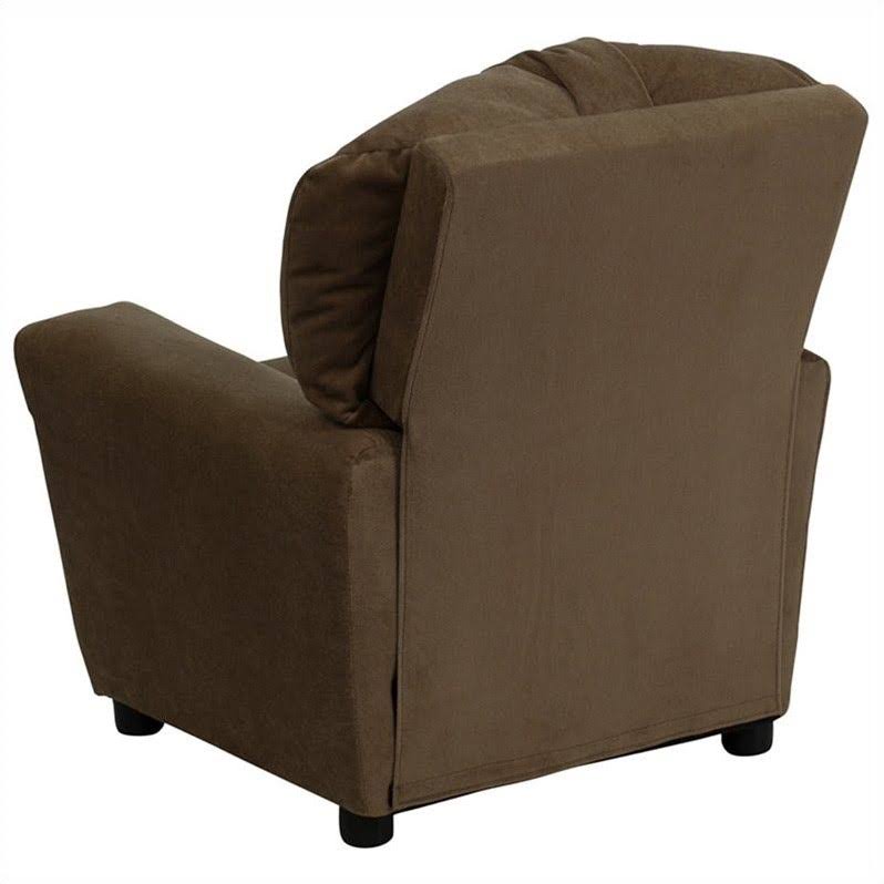Brown Kids Recliner with Cup Holder F6061