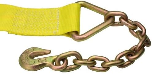 4 Inch x 27 Foot Winch Strap with Chain Extension 10 Pack P11905