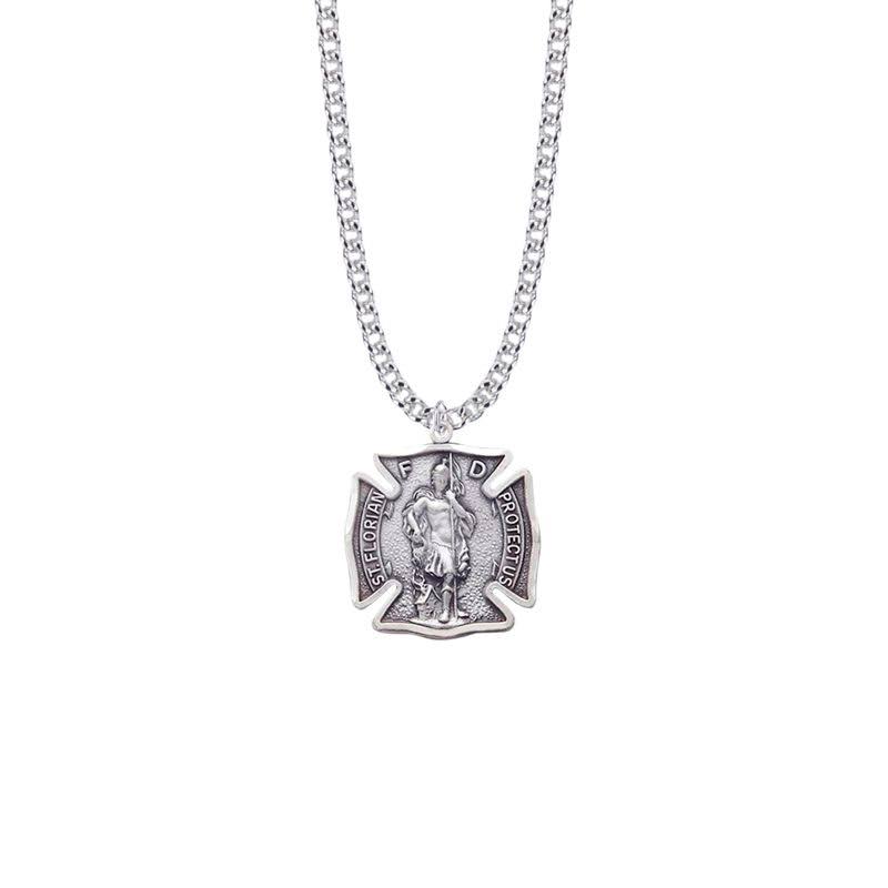 Sterling Silver St. Michael Shield Medal Z4590