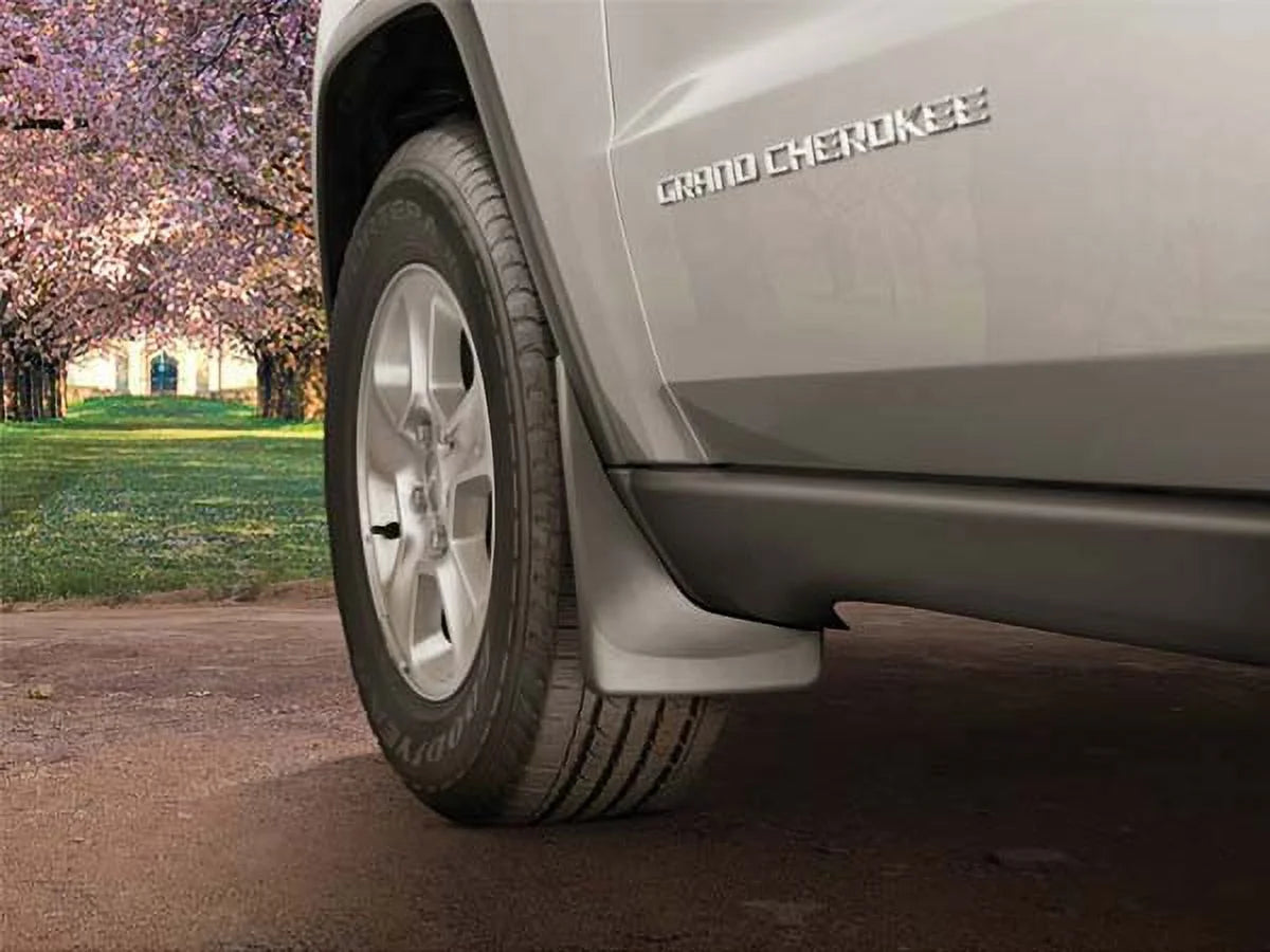 Black Splash Guard MudFlaps for 2007-2012 GMC Acadia, Front Pair M598401