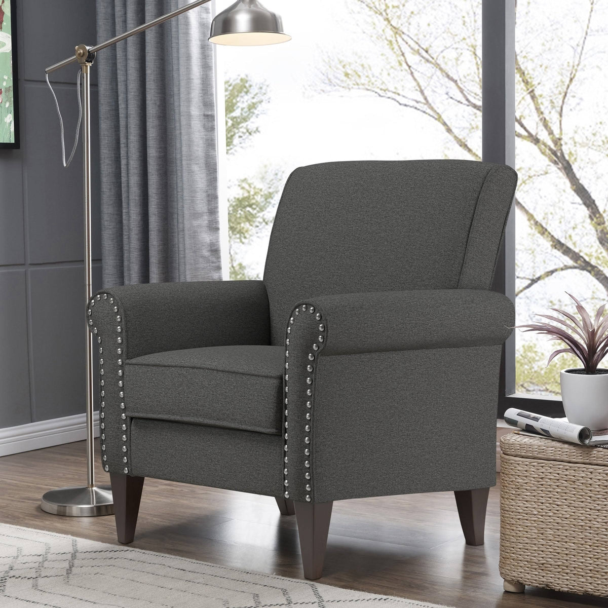 Grey Arm Chair J92115