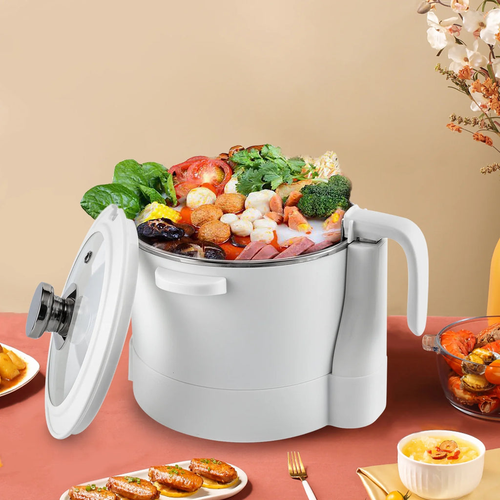 3L Stainless Steel Electric Hot Pot with Measuring Cup (White) V280265