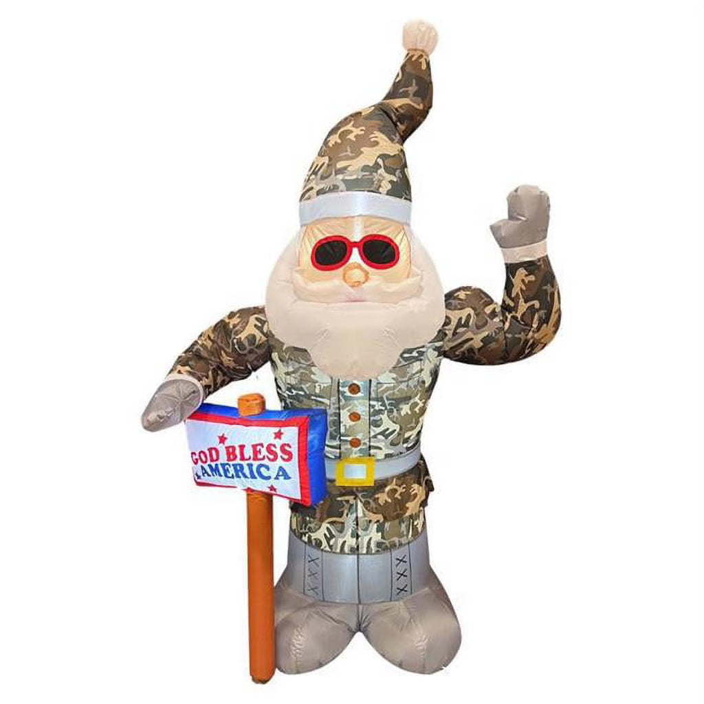 7 ft. Army Santa Inflatable L7182