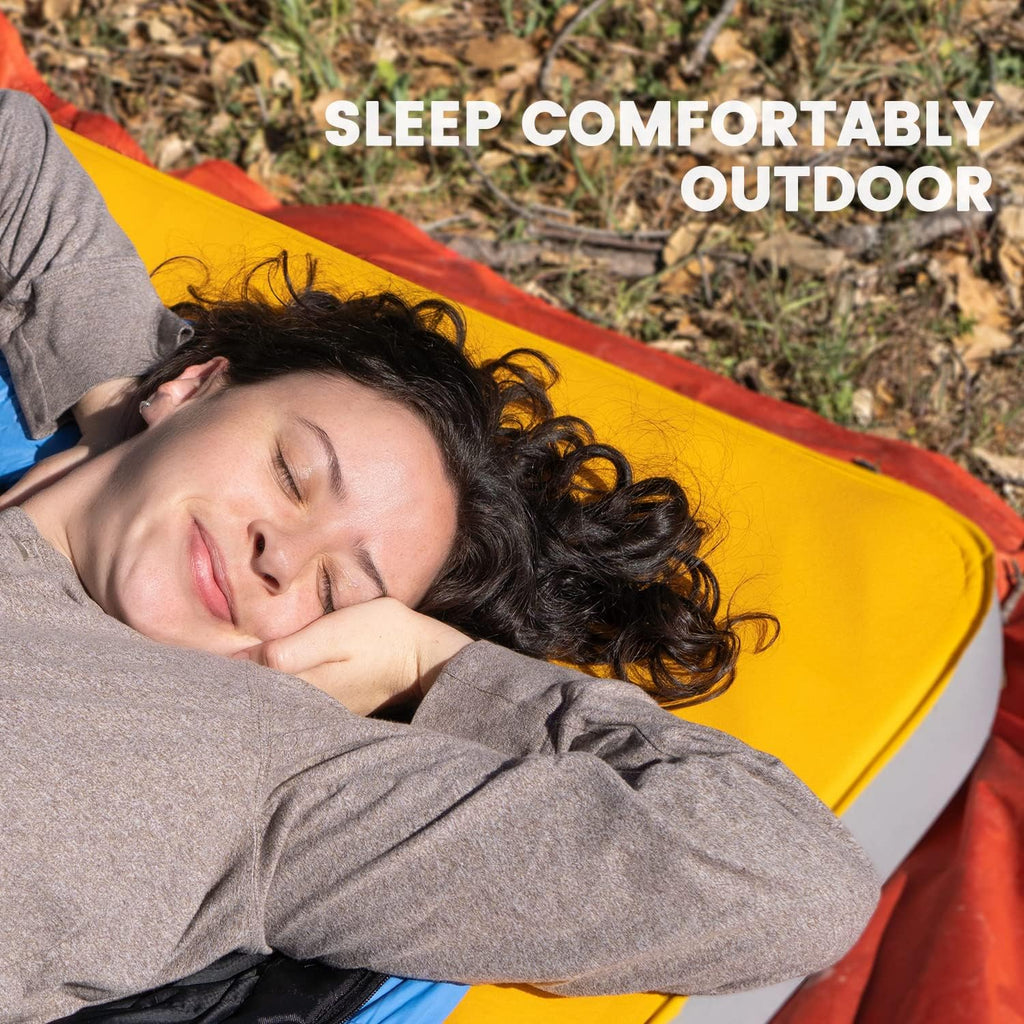 4 Inch Self-Inflating Foam Sleeping Pad with Pump Sac, 78'' x 30'' x 4'' C19626