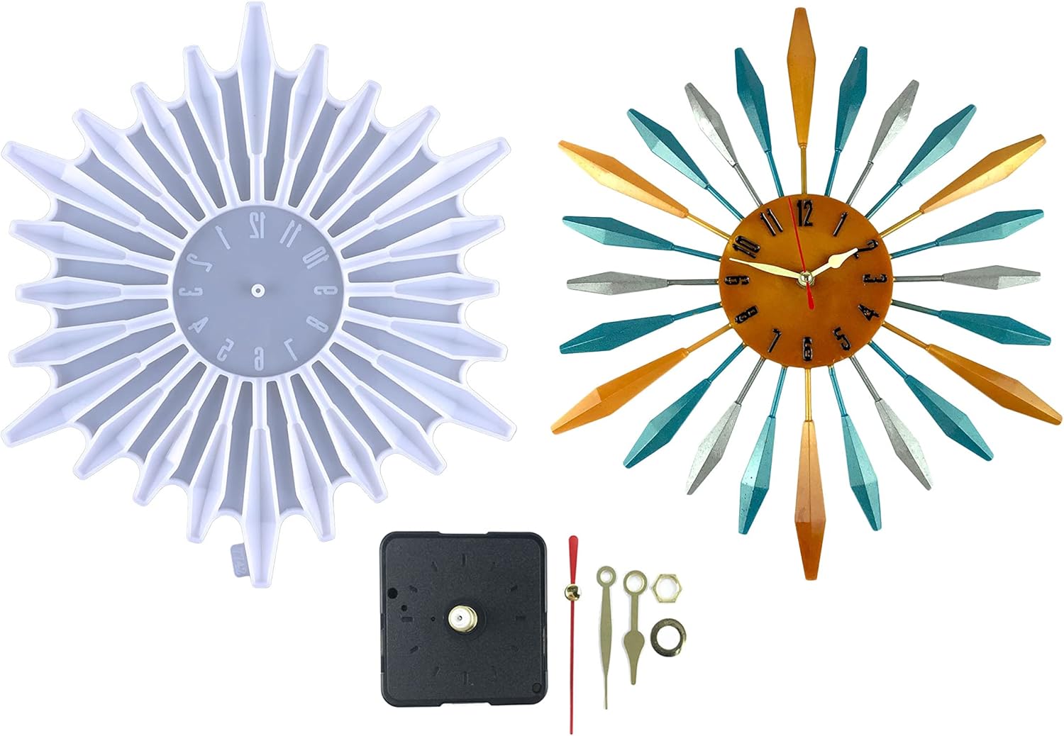 Clock Silicone Mold with Arabic Numerals Z607629