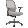 Ergonomic Mesh/Fabric Mid-Back Task Chair, Gray O136