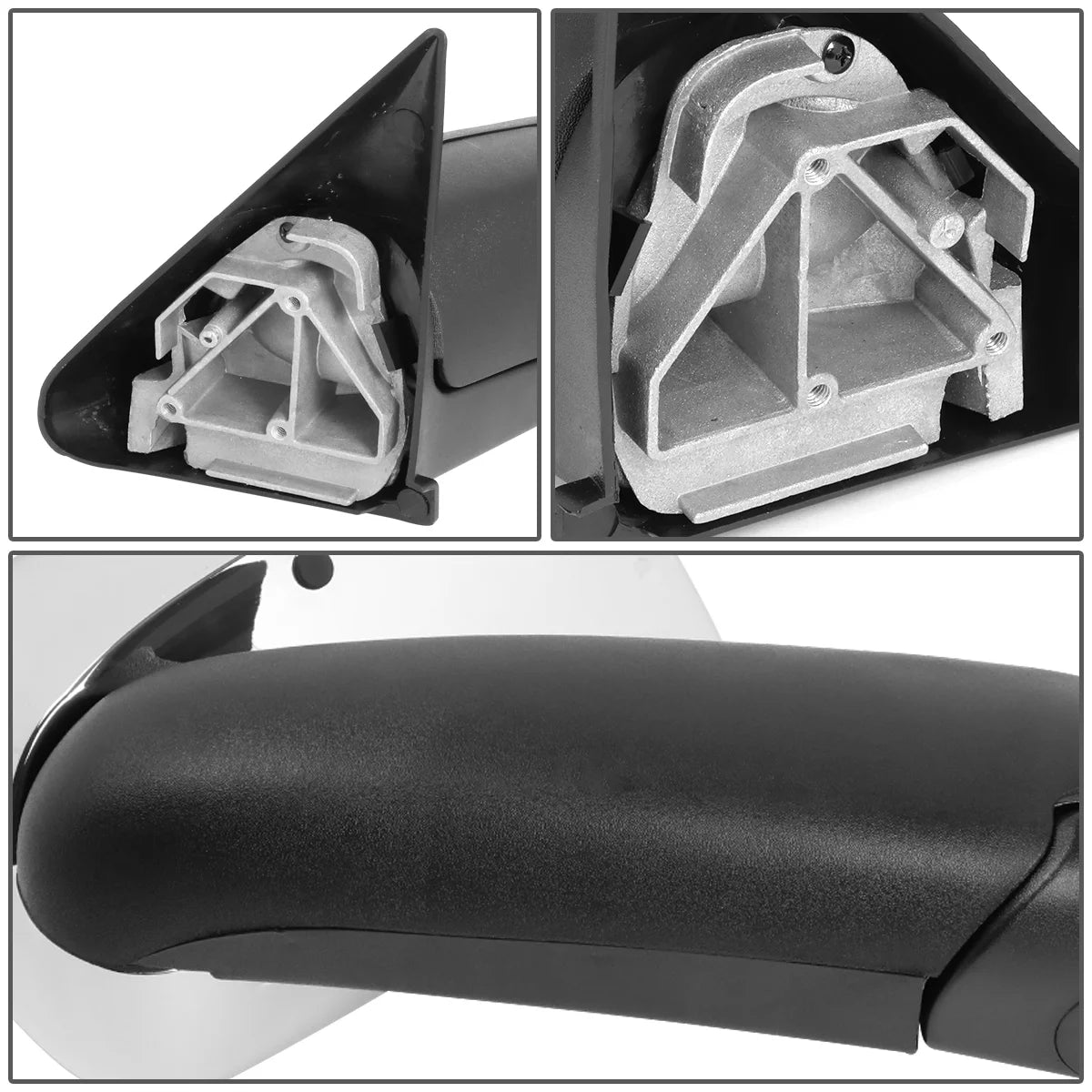 Pair Manual Adjustment Flip Up Towing Mirror Chrome Cover E1790