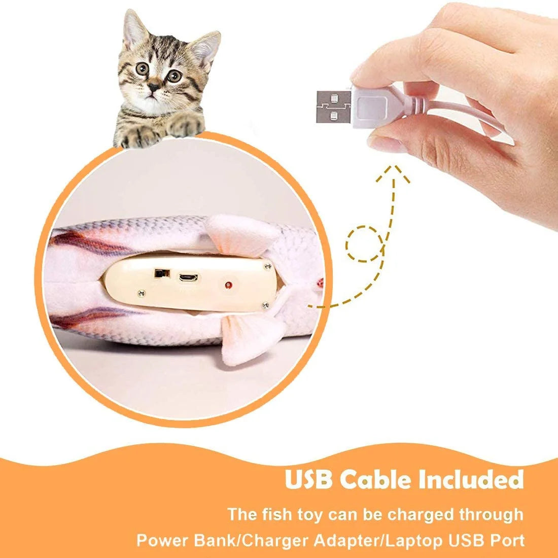 Electric Flopping Cat Kicker Fish Toy M317