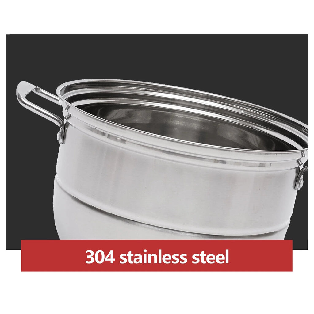Stainless Steel 5 Tier Steaming Pot with Lid Cookware D9413