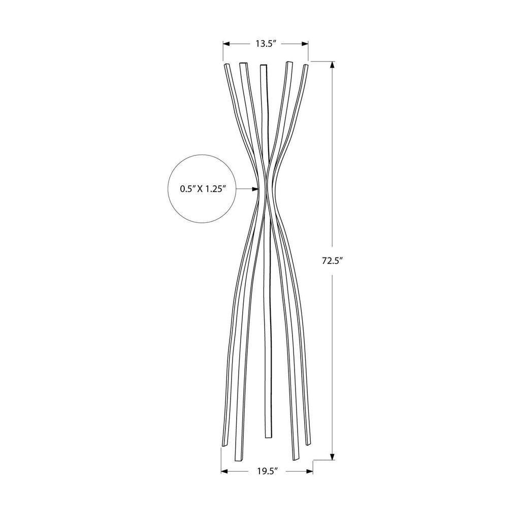 Contemporary Metal Coat Rack Satin Black P472484