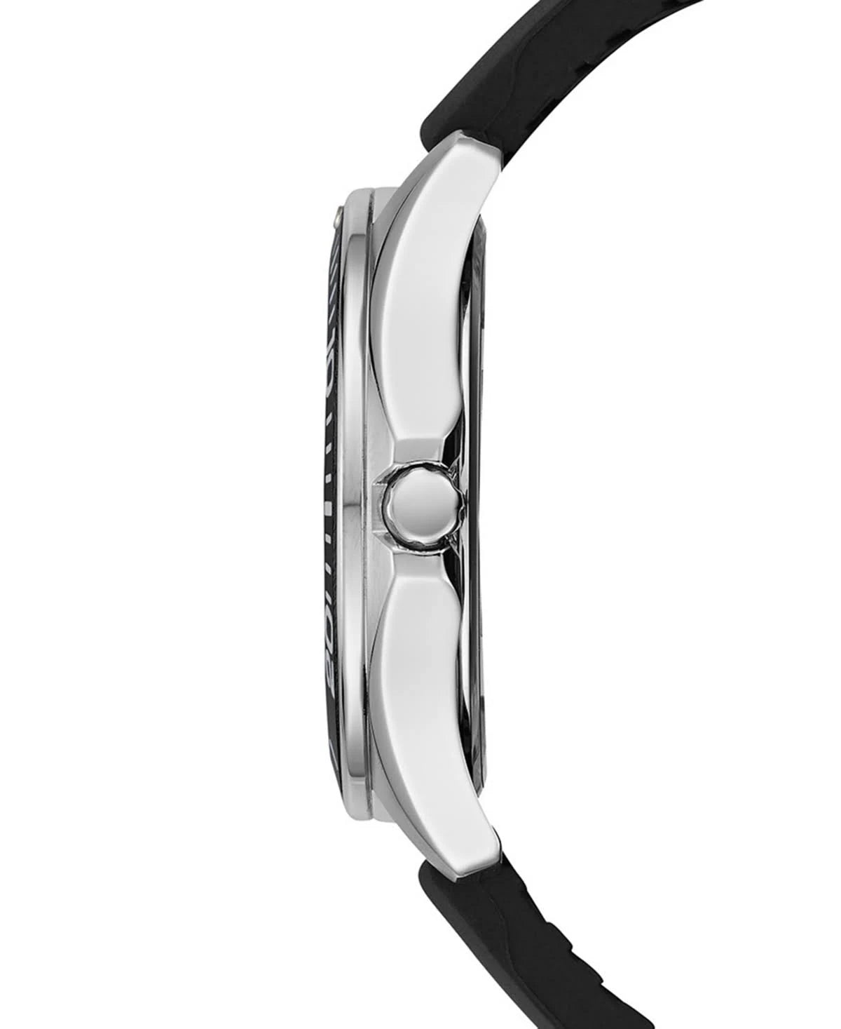 Black Silicone Strap Watch 42mm A703