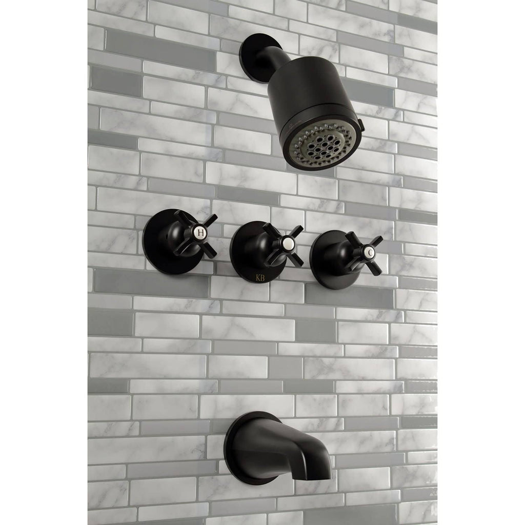Three-Handle Tub and Shower Faucet, Oil Rubbed Bronze W376060