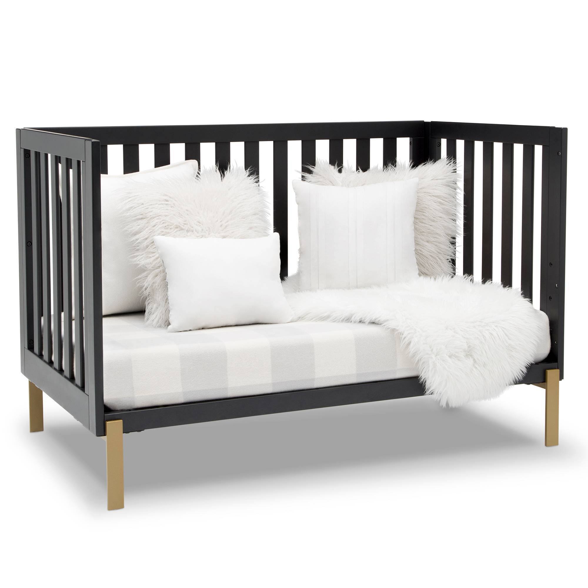 Midnight 4-in-1 Convertible Crib with Roll-Out Storage I290143