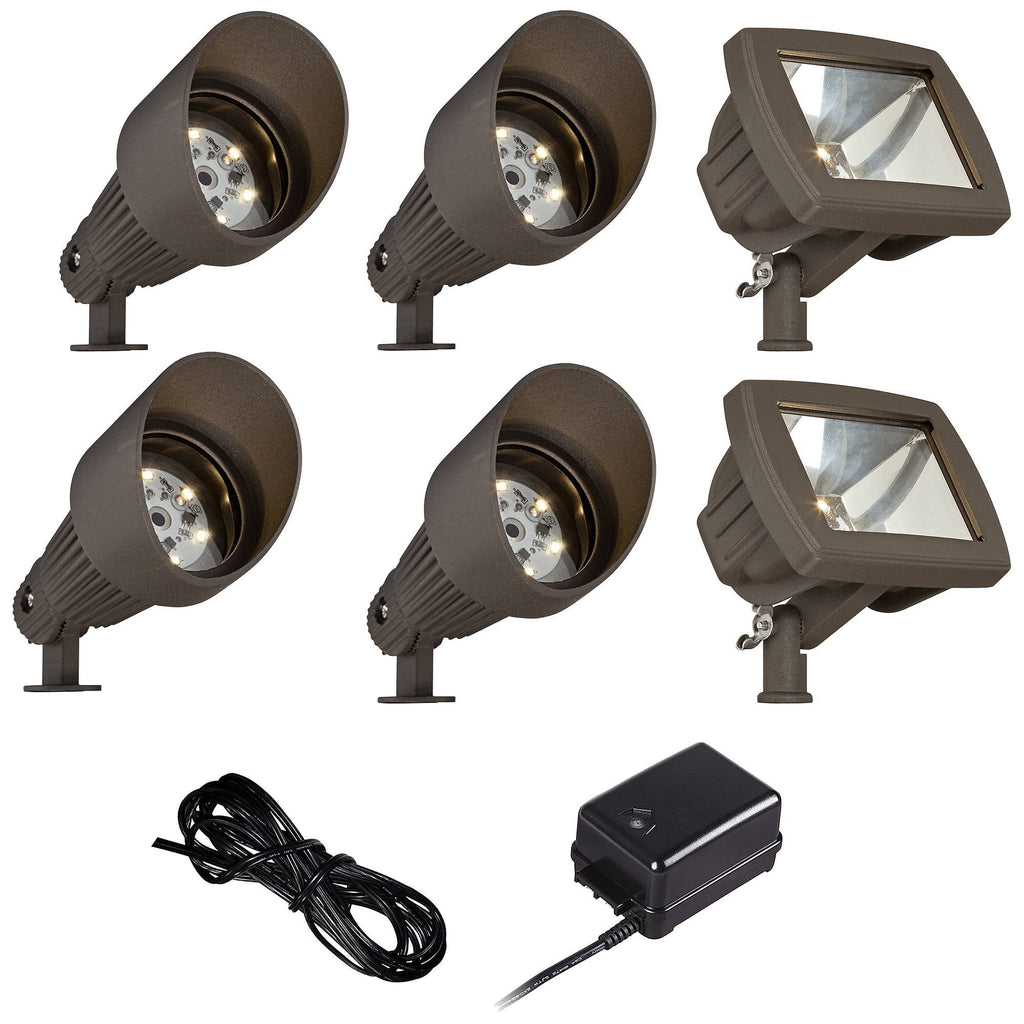Bronze LED Spot and Path Light Landscape Kit A972