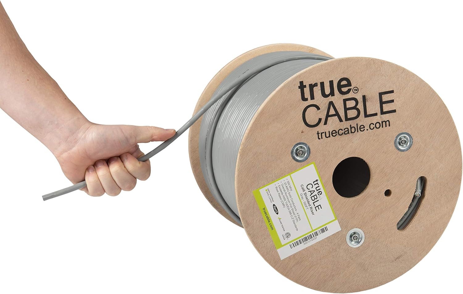 500ft Gray 23AWG Solid Bare Copper Bulk Ethernet Cable K549