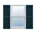 Midnight Vinyl Open Louver Shutters, Per Pair D574