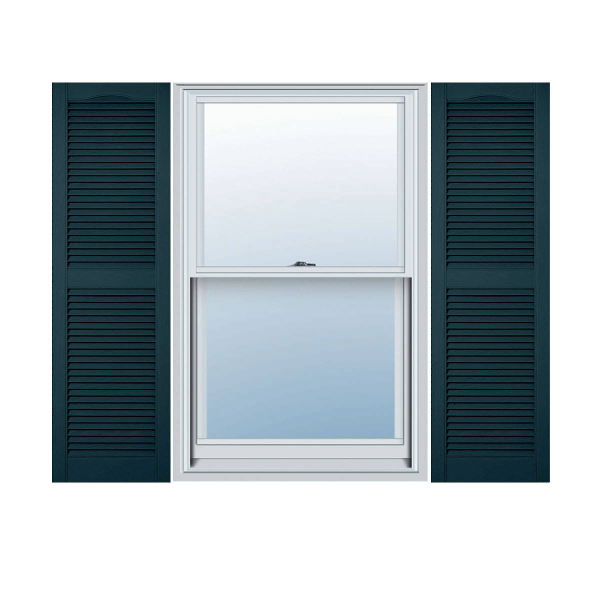 Midnight Vinyl Open Louver Shutters, Per Pair D574