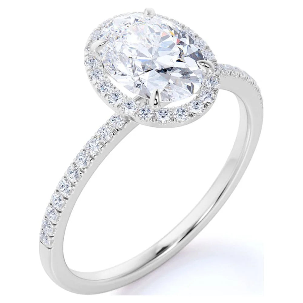 18k Gold Over Silver Moissanite Engagement Ring N178