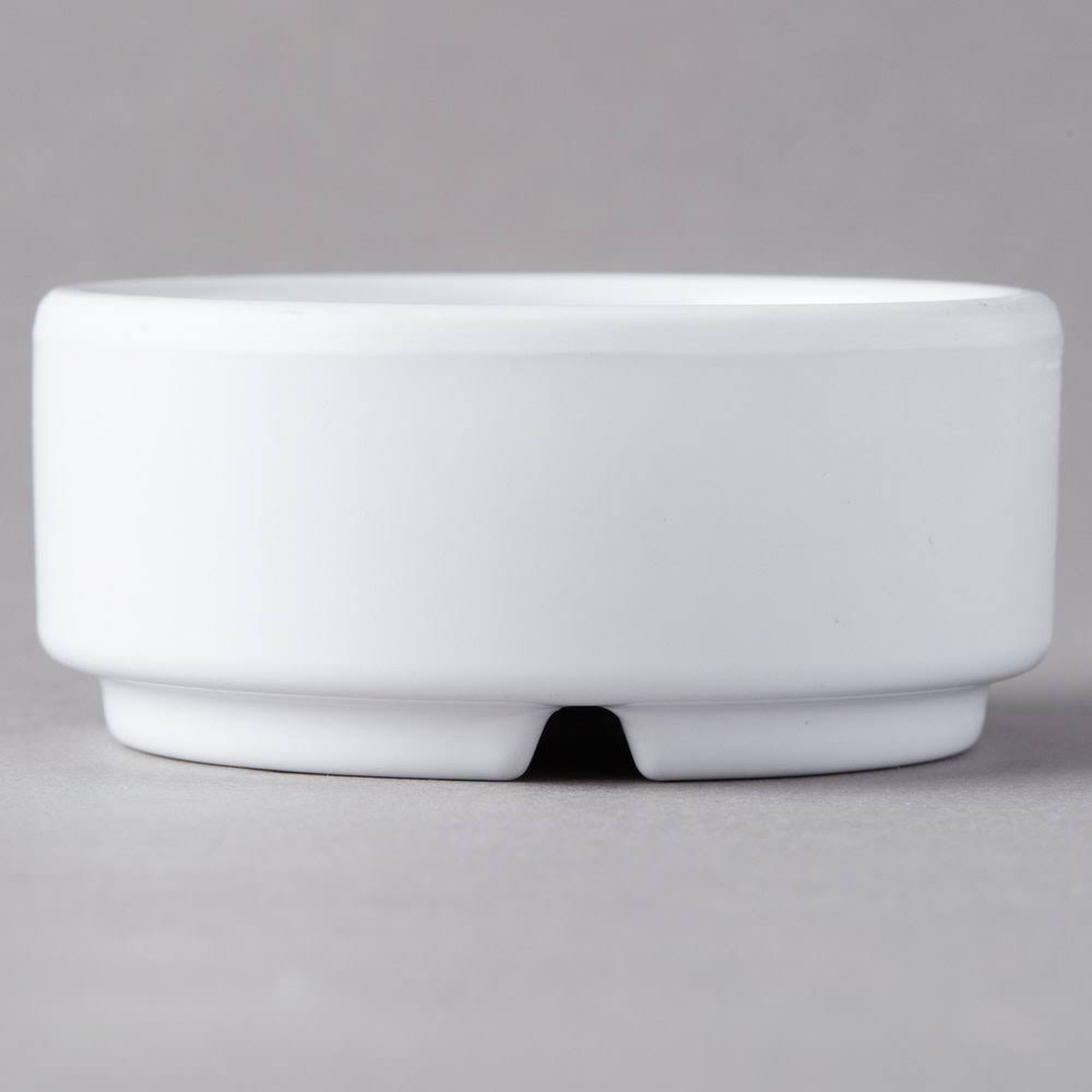White Melamine 2 oz Straight Sided Ramekin E532