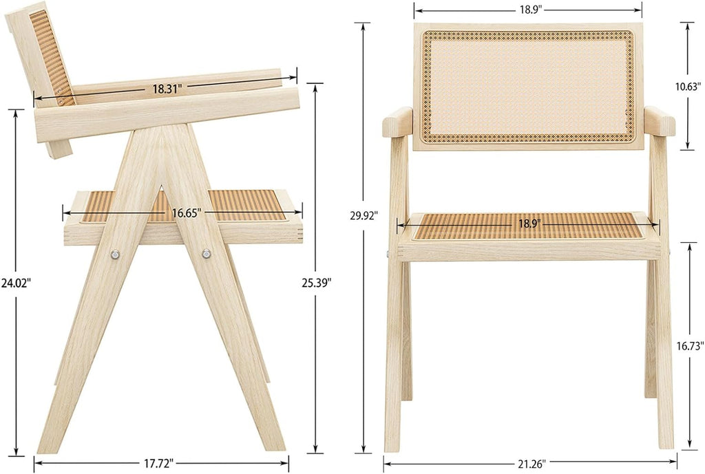 Rattan Dining Chair with Armrests X2781