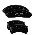 Gloss Black Caliper Covers with Bowtie Engraving, 4 Pcs I922