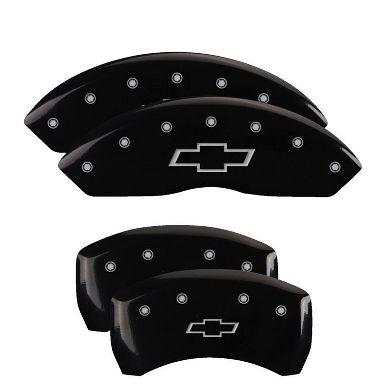 Gloss Black Caliper Covers with Bowtie Engraving, 4 Pcs I922