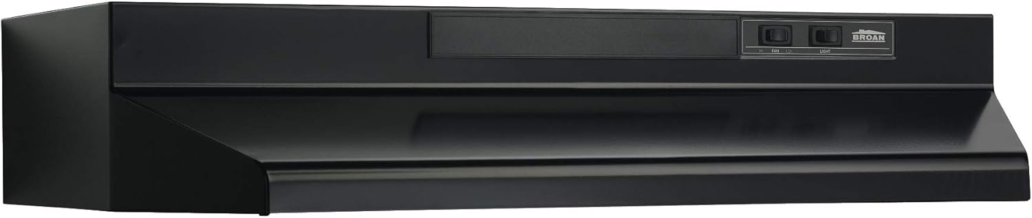 Black 24-Inch Range Hood Insert with Light, Pack of 2 U61975
