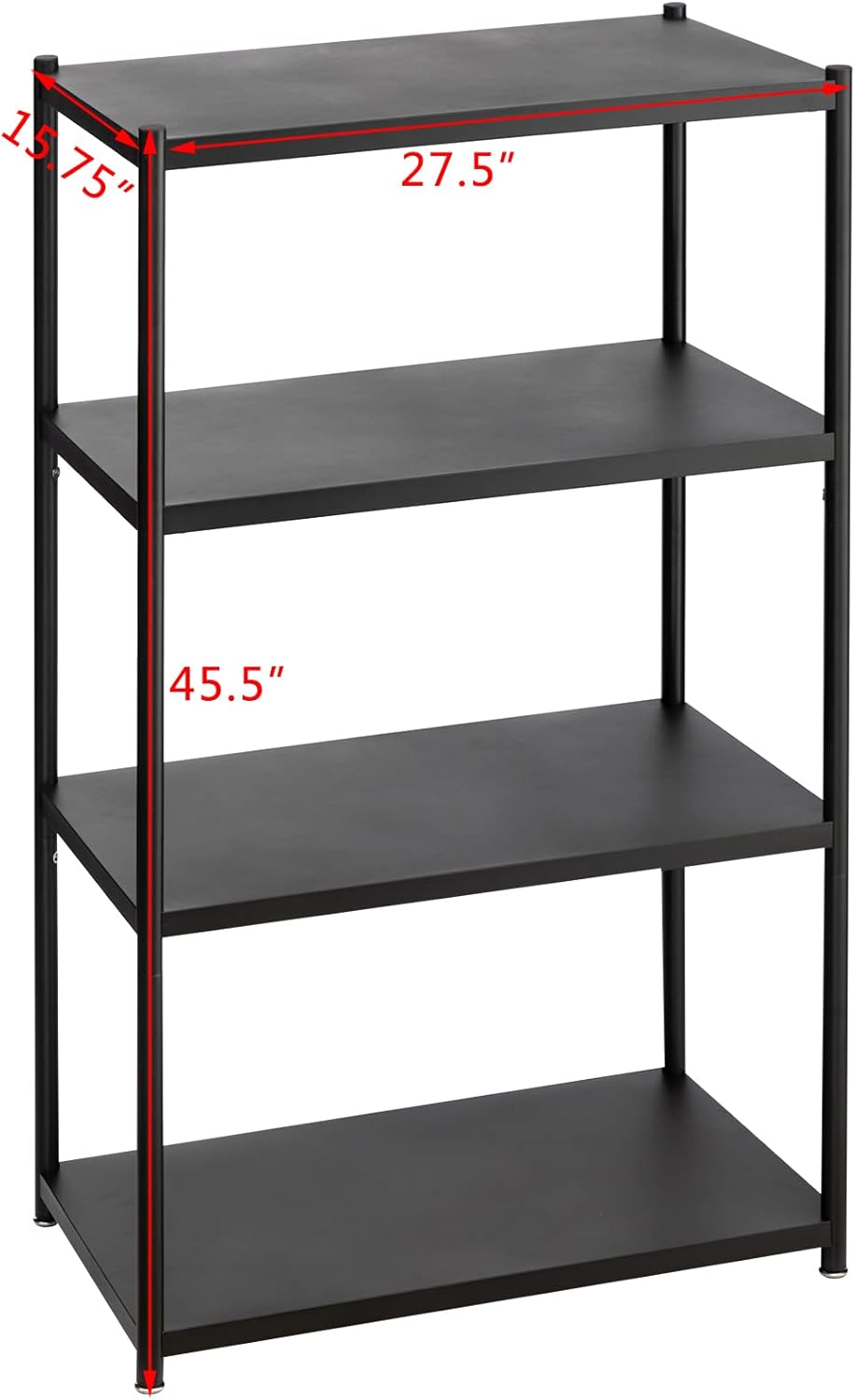 27.5 Inch 4 Tire Metal Wire Storage Shelf Black Utility Rack A56693