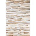 Camel Hair on Hide Leather Area Rug S9417