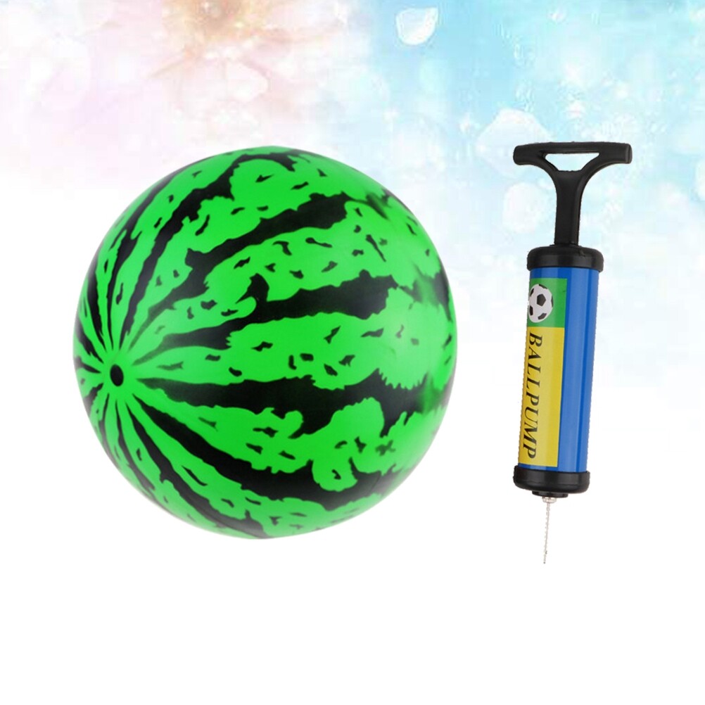 2Pcs 9 Inch Inflatable Bouncy Ball with Pump Kids Education Toys Q272