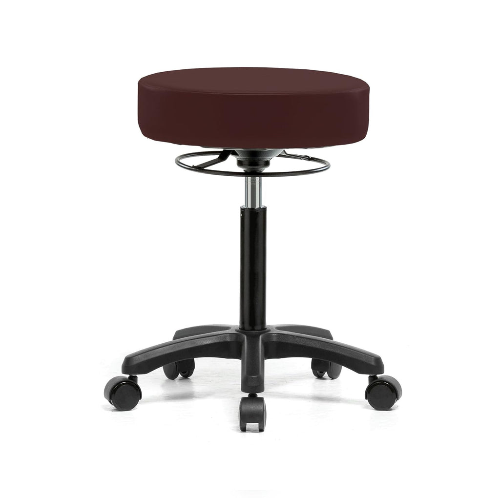 Gray Vinyl Rolling Height Adjustable Stool F9874