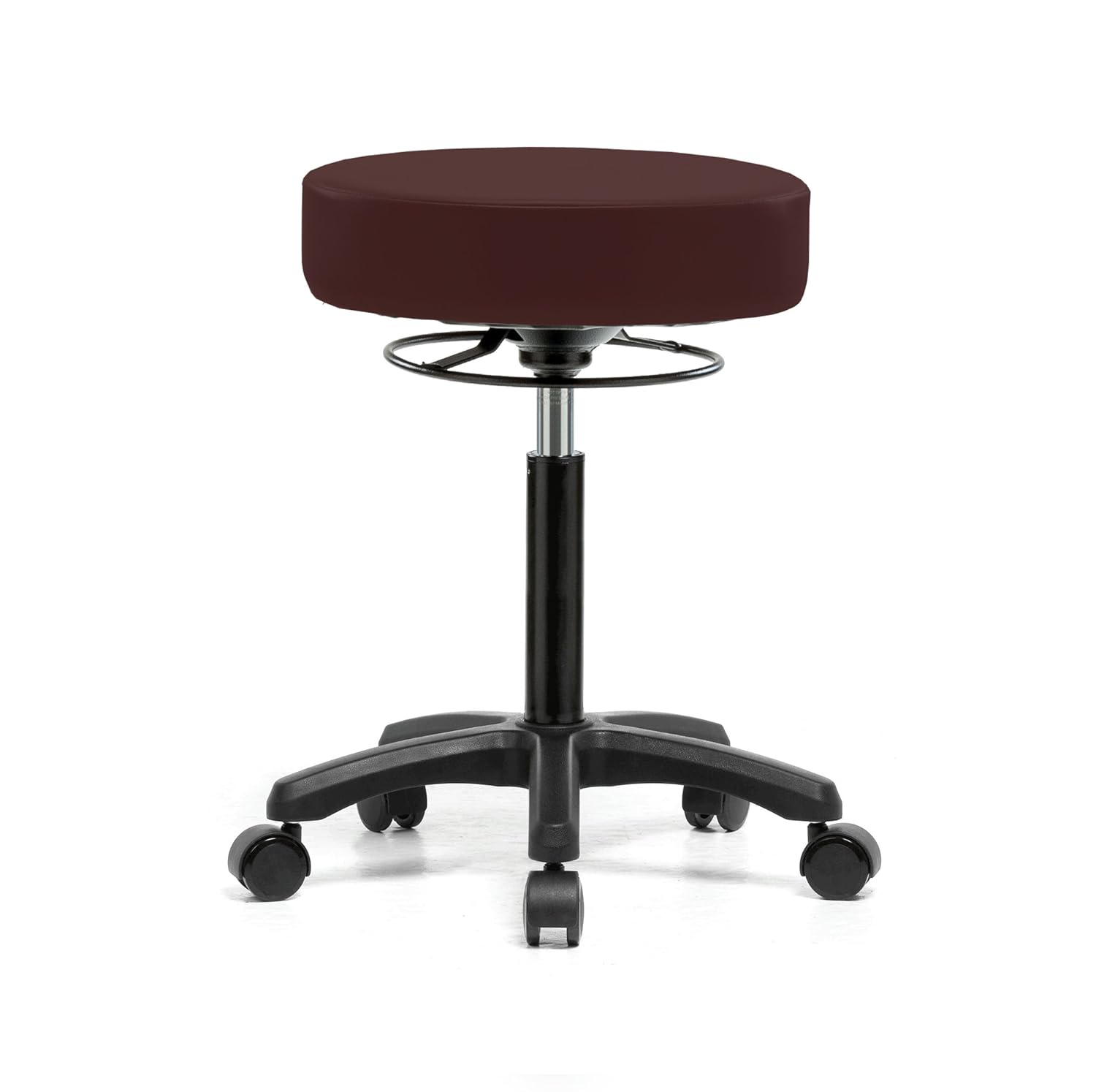 Gray Vinyl Rolling Height Adjustable Stool F9874