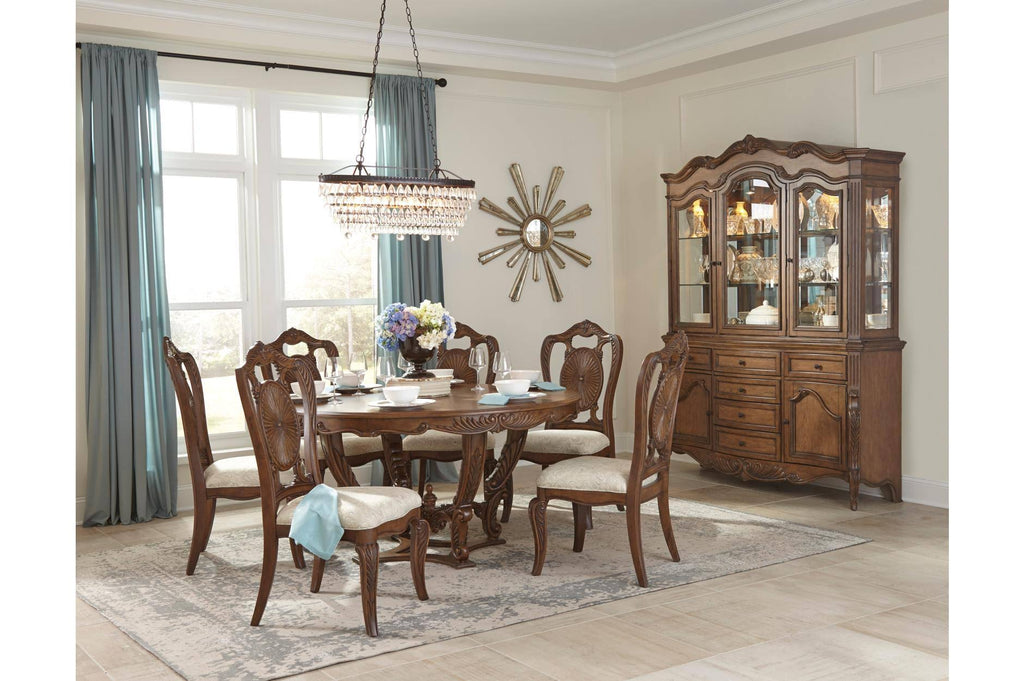 Pecan Side Chair Set of 2 L341