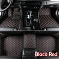 Black Red Stitching Waterproof Car Floor Mats K80445