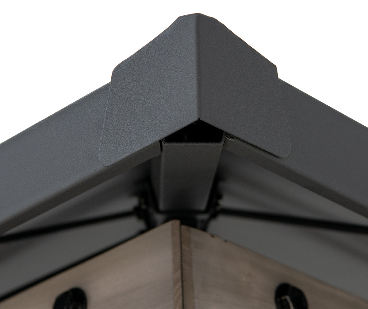12x16 ft. Steel Hardtop Gazebo with 2-tier Metal Roof J851
