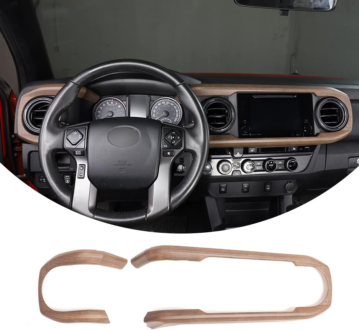 Car ABS Dashboard Panel Cover Trim Stickers (red) S995