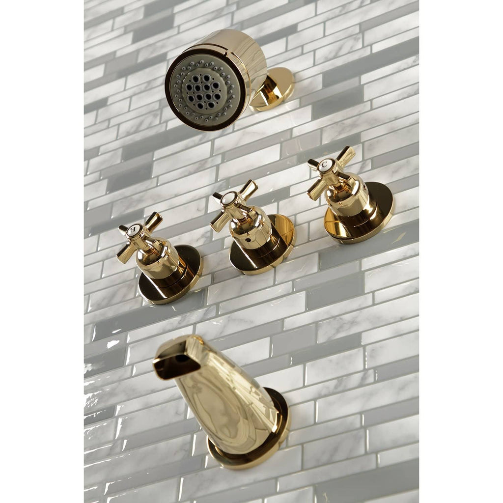 Three-Handle Tub and Shower Faucet, Oil Rubbed Bronze W376060
