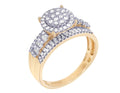 0.78 CT Diamond 10K Yellow Gold Cluster Ring U557