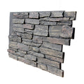 48 in. x 24.25 in. Polyurethane Interlocking Siding Panel in Volcanic Ash X493
