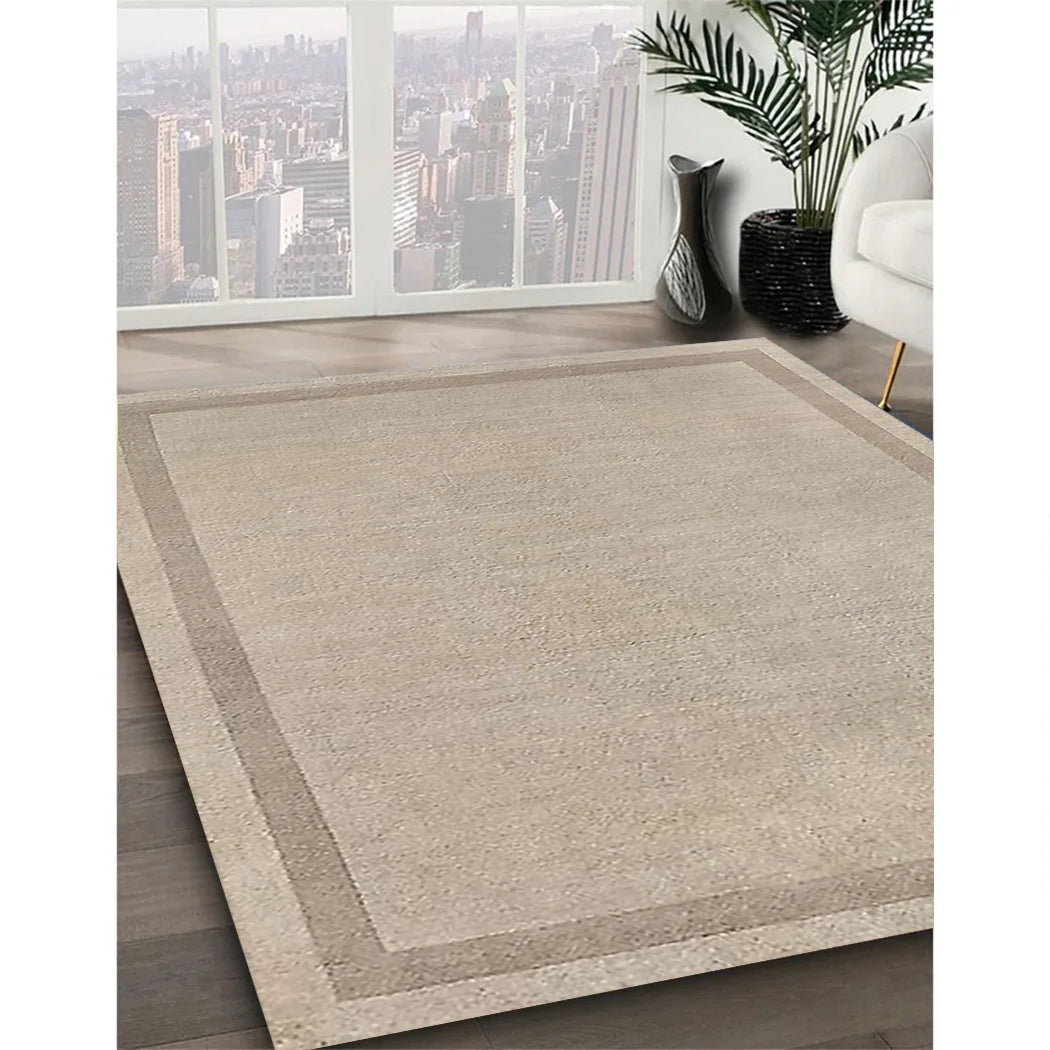 Camel Brown Solid Rectangle Area Rug 5' x 7' G5003