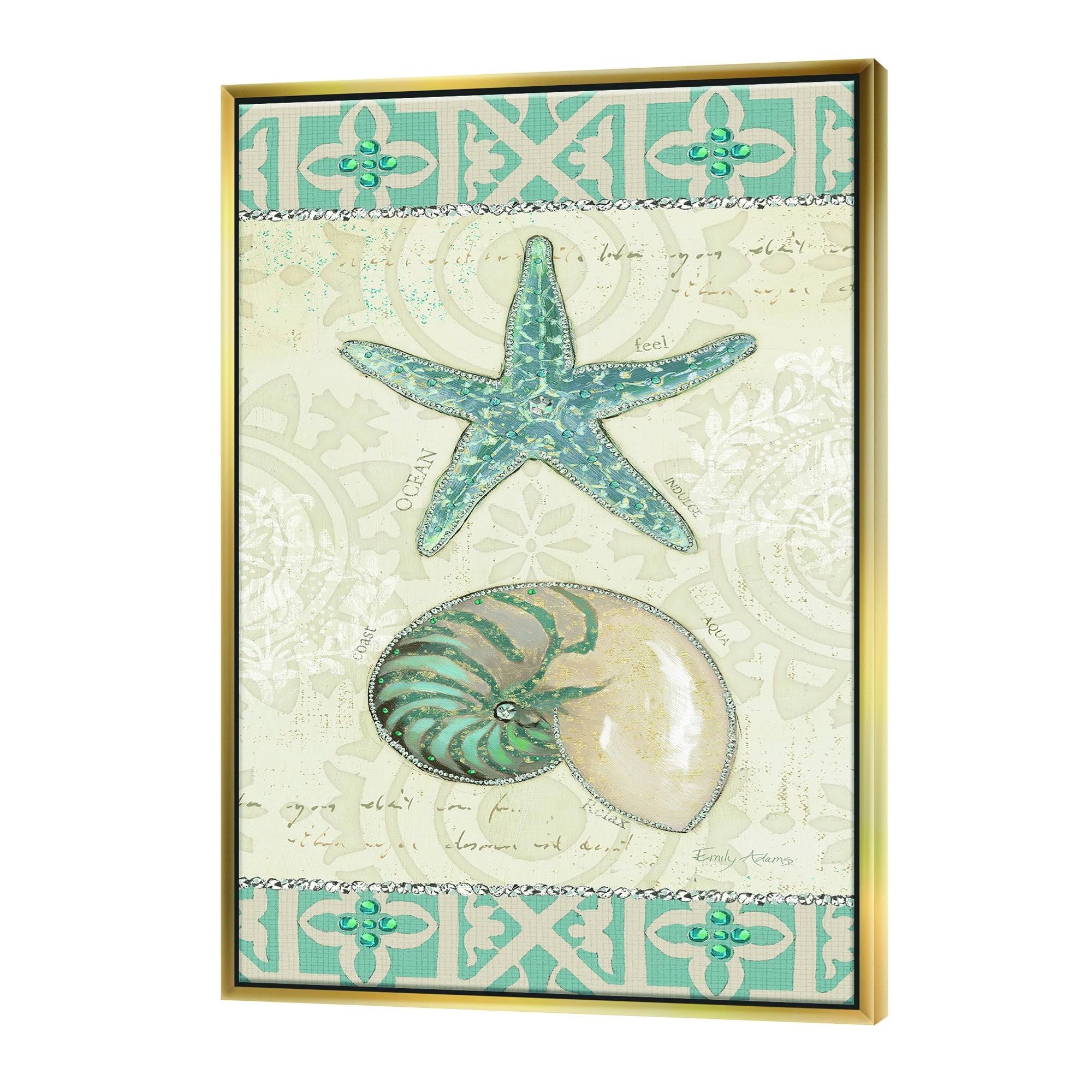 Nautical Coastal Framed Canvas B662