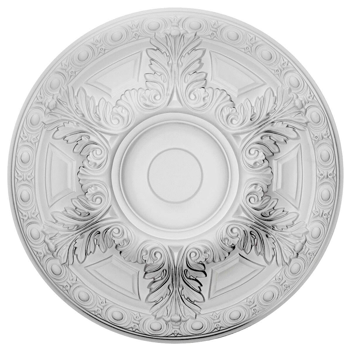 23 1/2x22OD x 2 3/4x22P Hand-Painted Polished Copper Ceiling Medallion L144