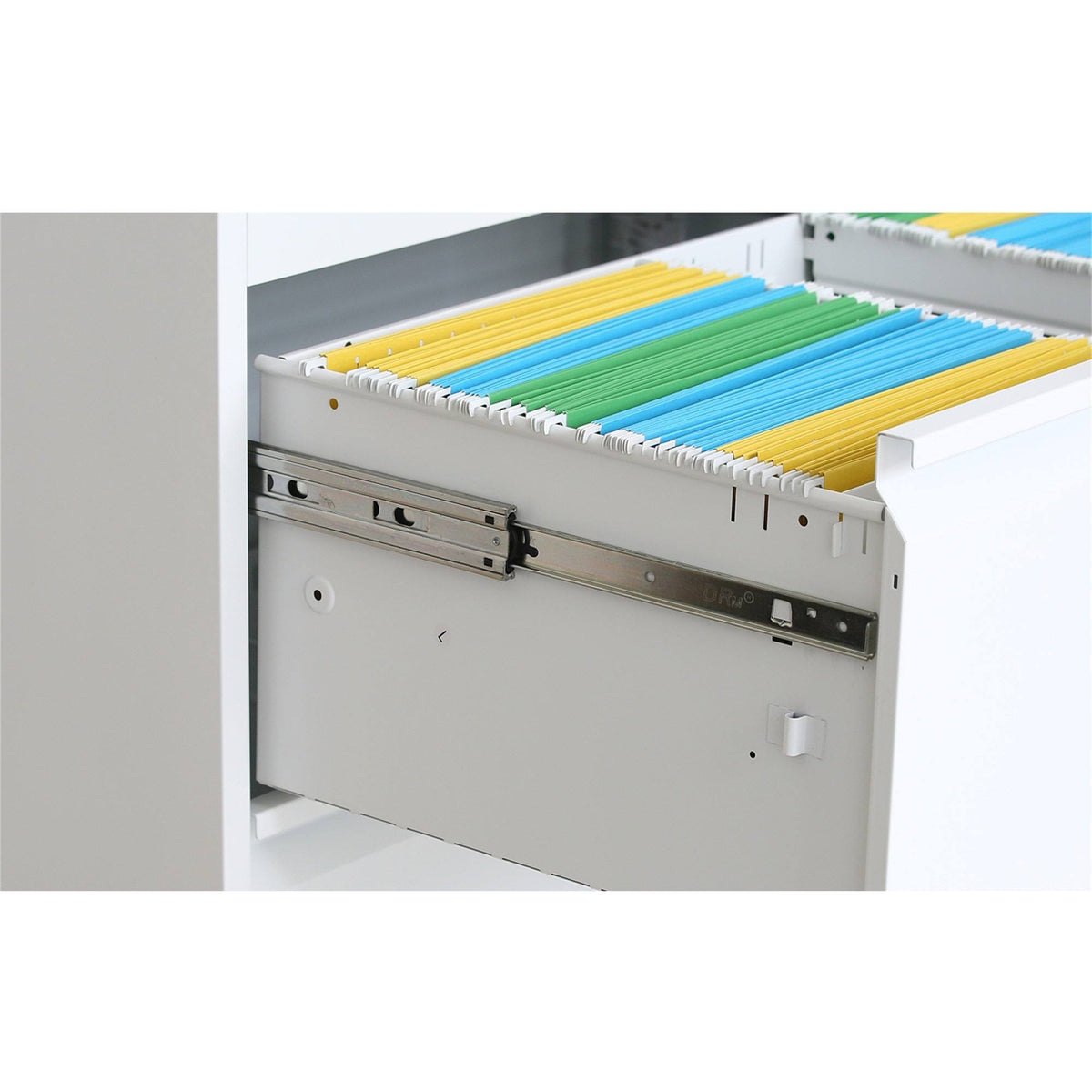 White 2-Drawer Lateral File Cabinet with Lock I15560