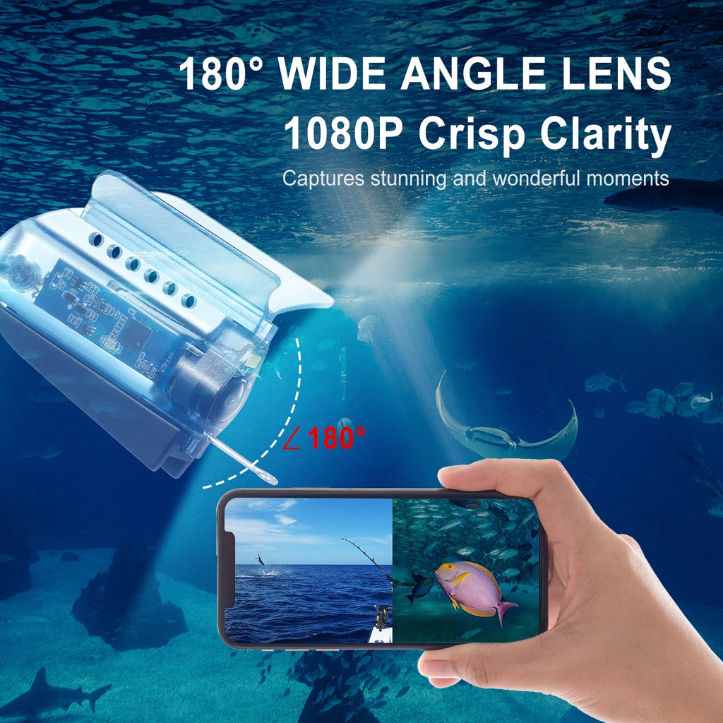 1080P Underwater Fishing Fish Finder with 50M Cable Carry Case J698