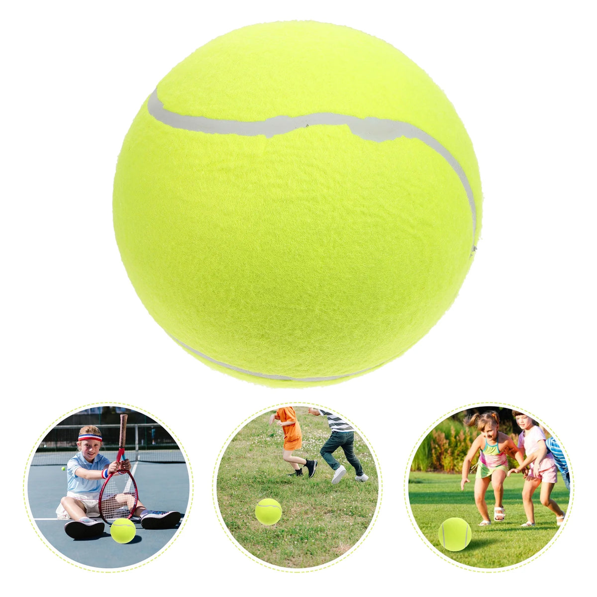 Yellow Inflatable Flannel Tennis Ball D626365