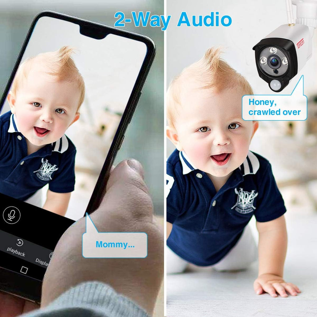 Wireless All-in-One Ultra HD Security Camera System with 16 Inch Monitor, 8CH NVR with 1TB HDD, 4PCS 3MP Outdoor Bullet IP Cameras U18297