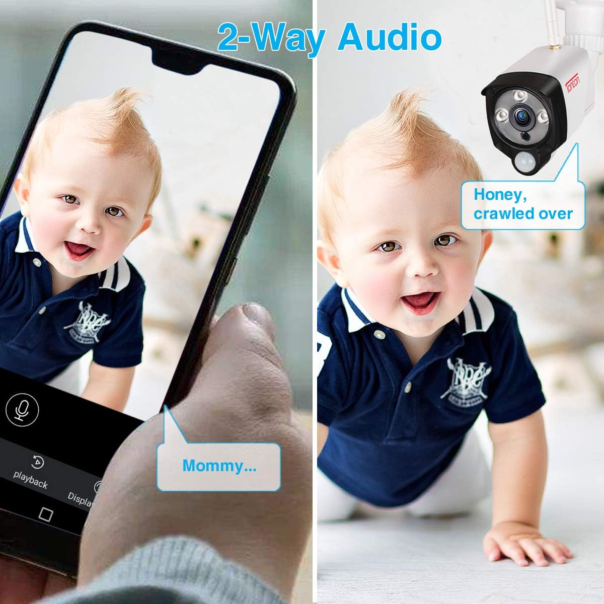 Wireless All-in-One Ultra HD Security Camera System with 16 Inch Monitor, 8CH NVR with 1TB HDD, 4PCS 3MP Outdoor Bullet IP Cameras U18297