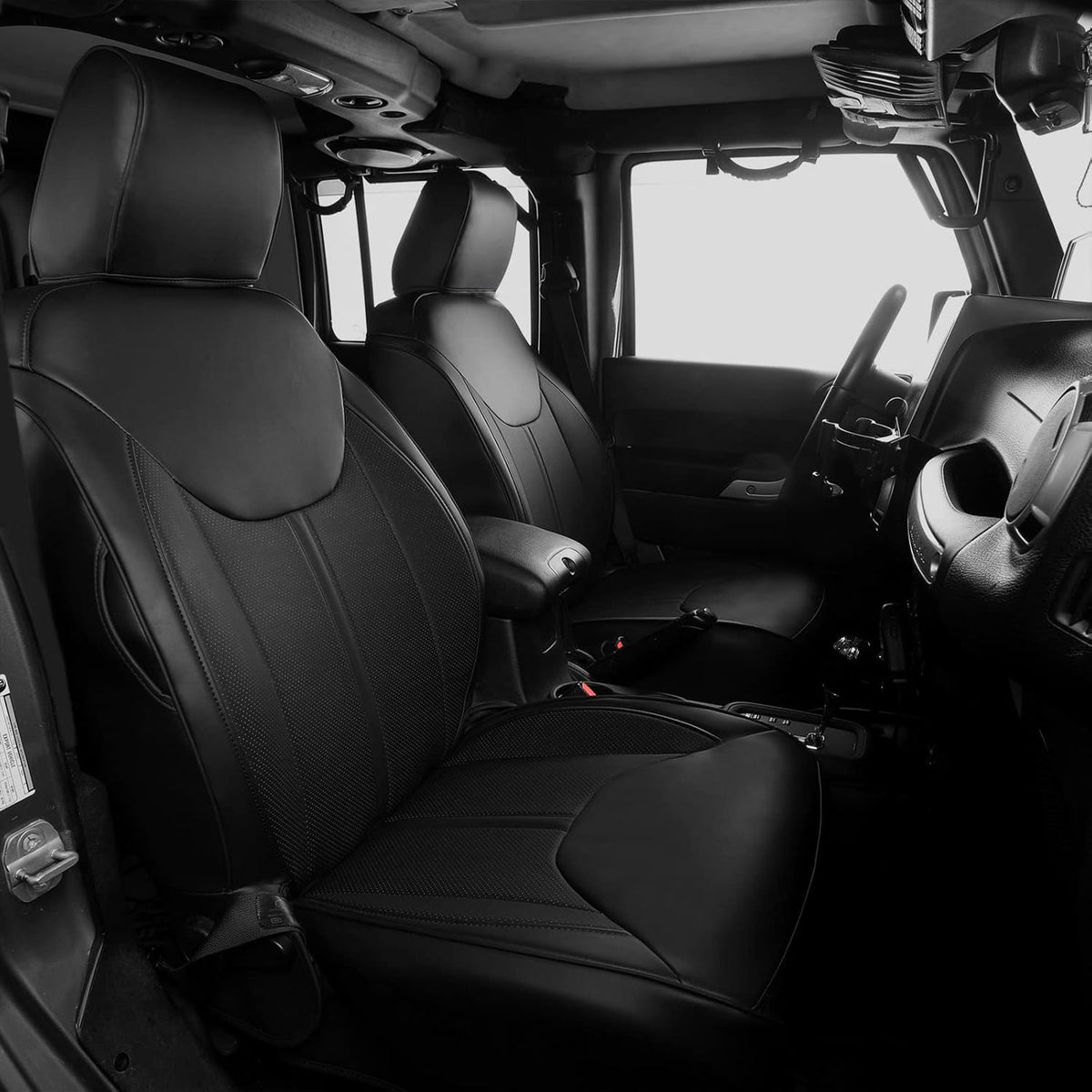 Red PU Leather Car Seat Covers for 2013-2017 Jeep Wrangler JK 4 Door E400414